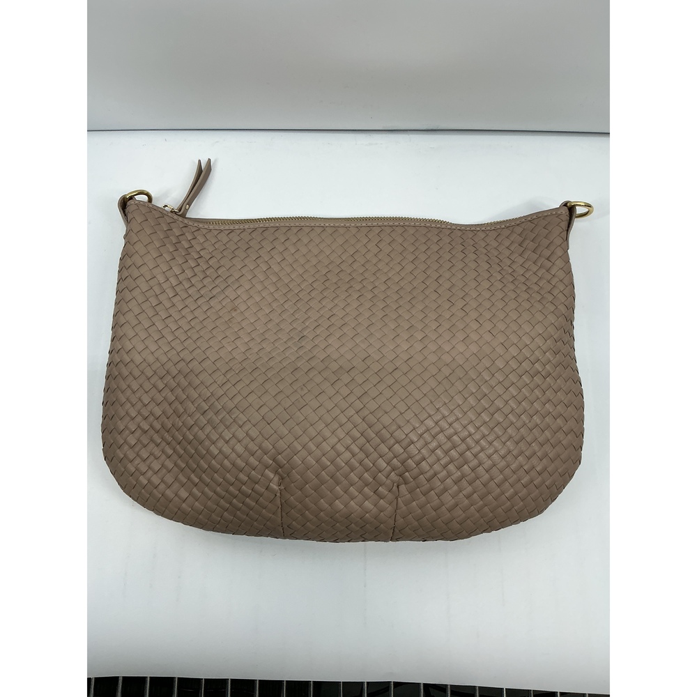 Italian Leather Convertible Crescent Handwoven Shoulder Bag